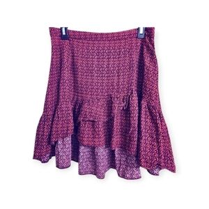 Free People Asymmetrical Flutter Hem Skirt Size 10